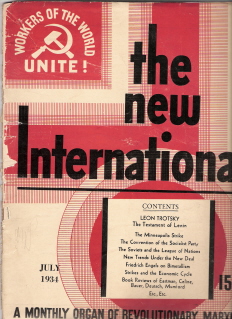 Volume 1 Number 1 of New International, Theoretical organ of American Trotskyism